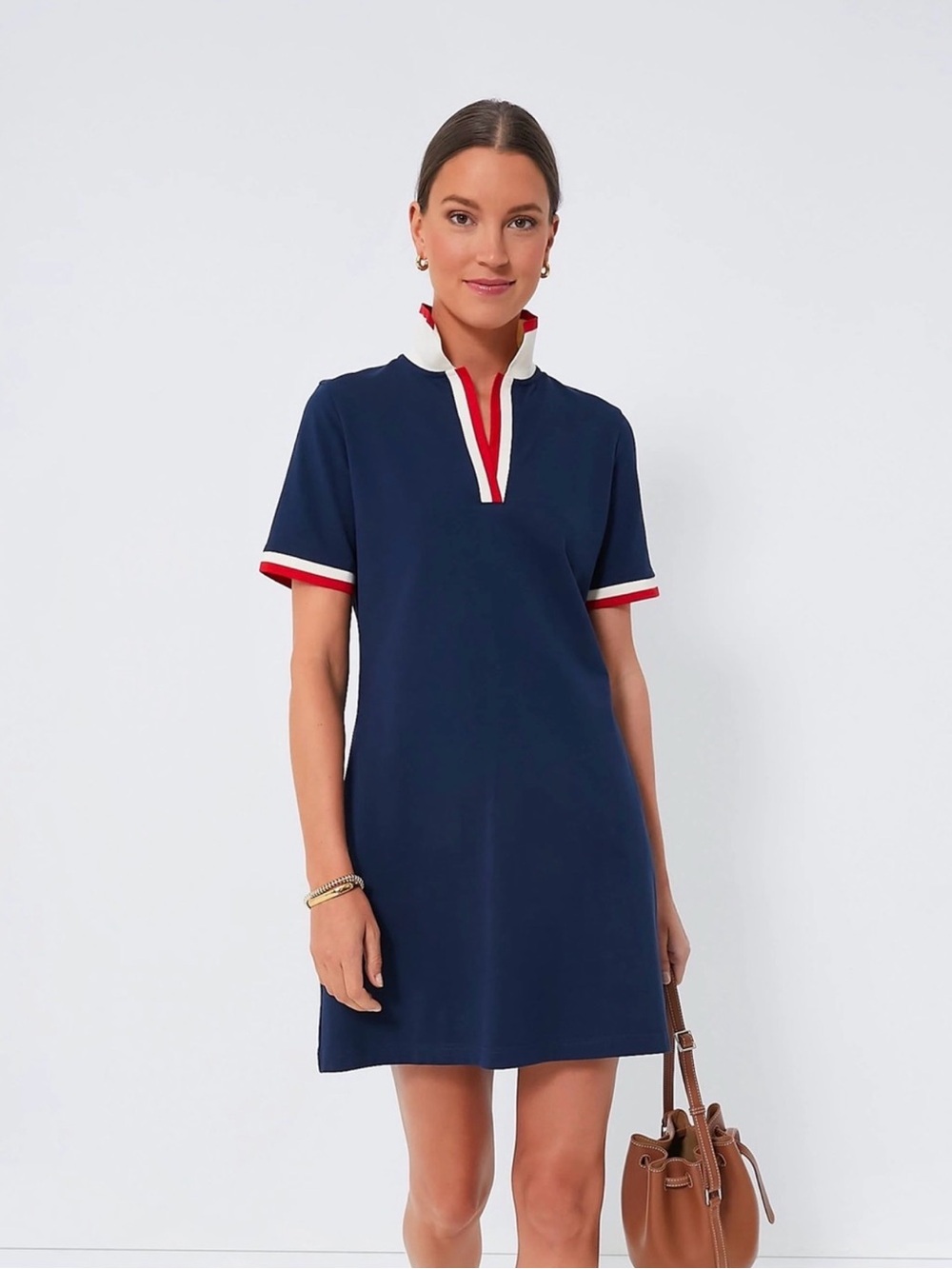 Tuckernuck Navy Dress with Red and White Trim